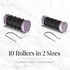 Remington Compact Ceramic Hot Rollers, 10-Piece Hair Roller Set(10 Count (Pack of 1))